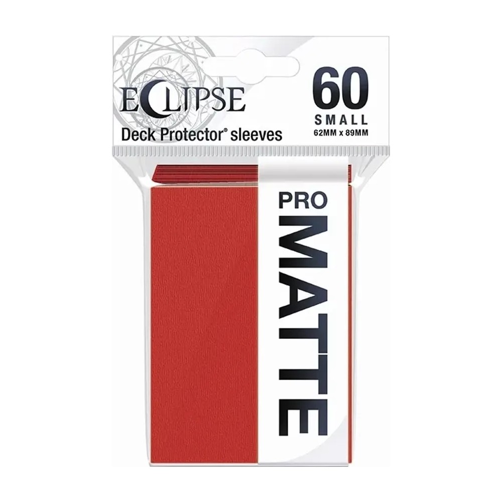 Fundas Small 62mm x 89mm Eclipse Matte Rojo (60 fundas) Ultra Pro.