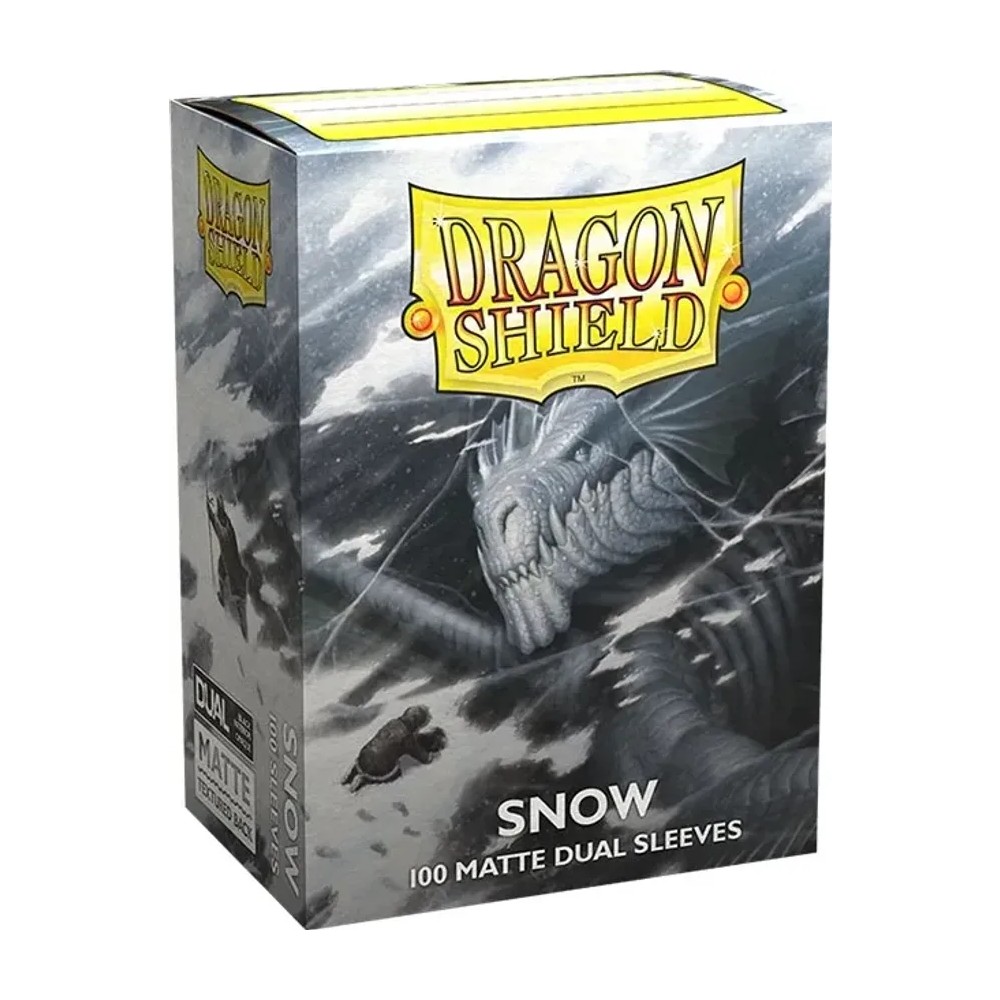 Fundas Standard Dual Matte Snow Nirin Blanco (100 fundas) Dragon Shield.