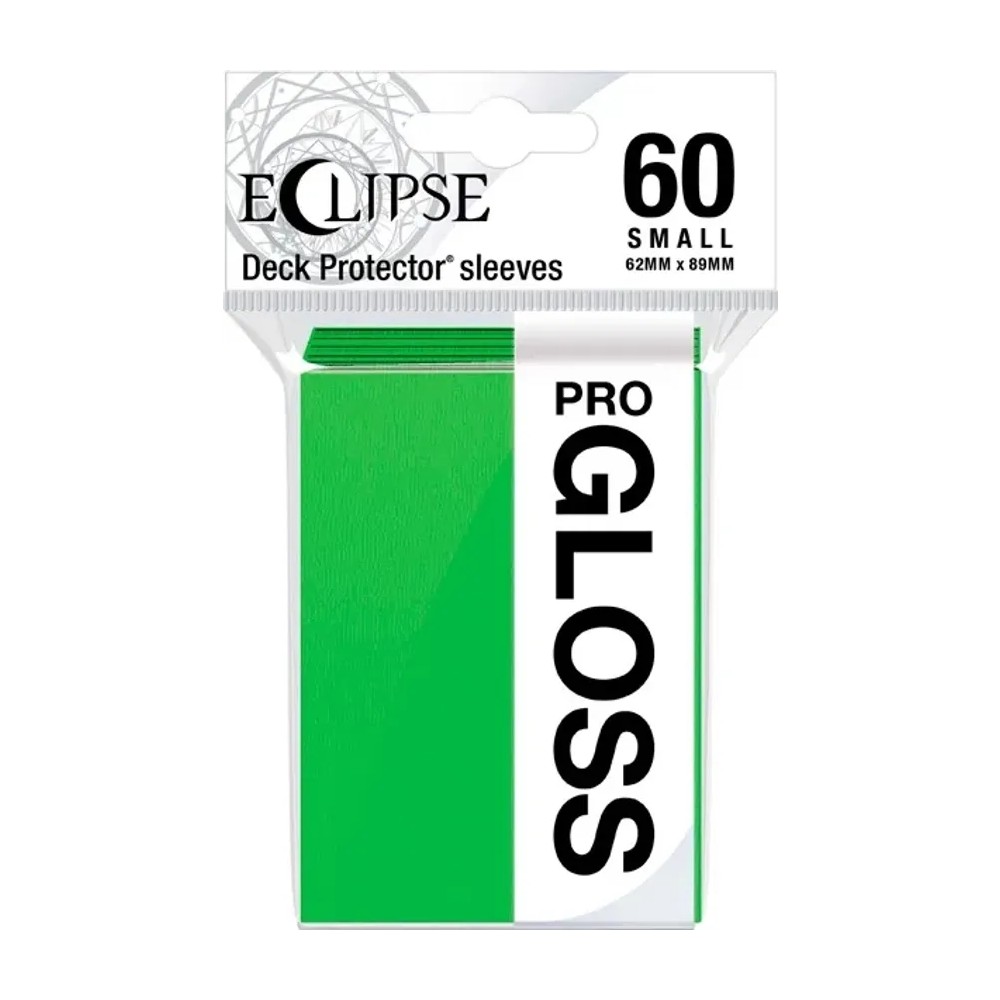 Fundas Small 62mm x 89mm Eclipse Gloss Verde Lima (60 fundas) Ultra Pro.