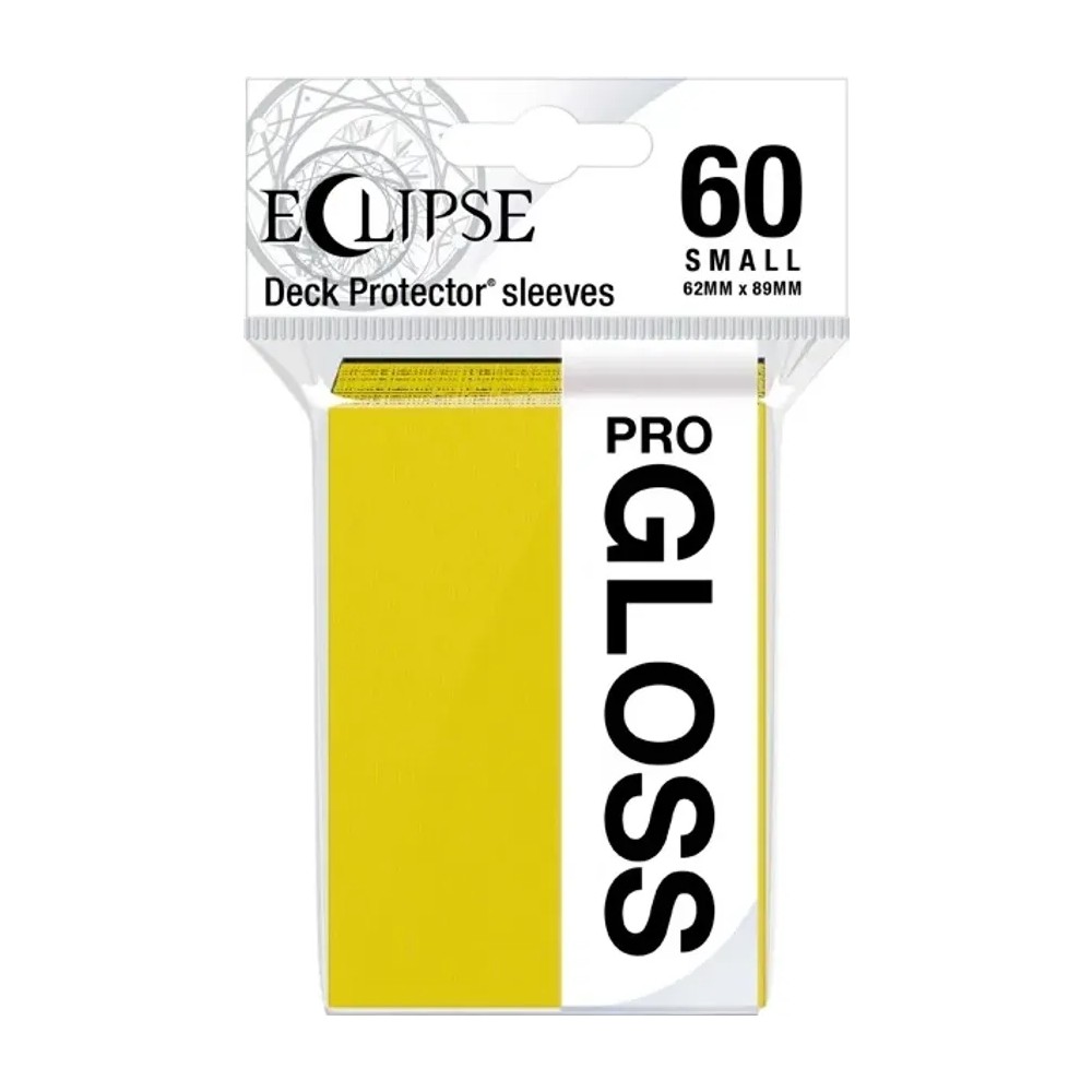 Fundas Small 62mm x 89mm Eclipse Gloss Amarillo (60 fundas) Ultra Pro.