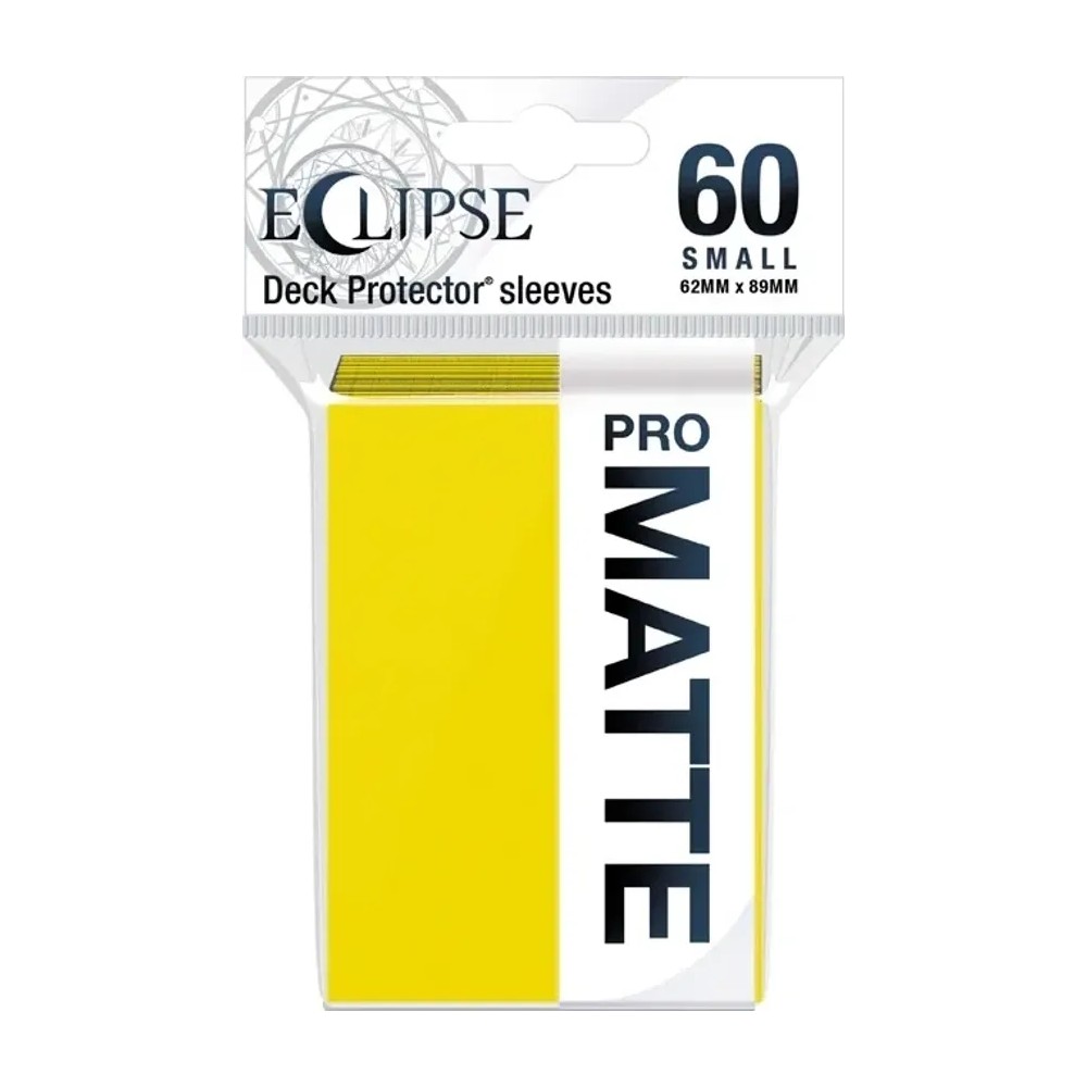 Fundas Small 62mm x 89mm Eclipse Matte Amarillo (60 fundas) Ultra Pro.