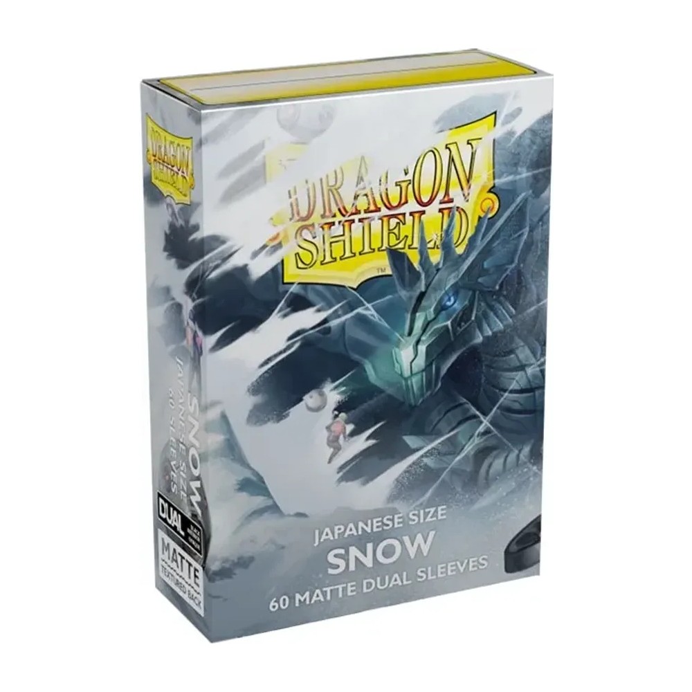 Fundas Small 59mm x 86mm Japanese Dual Matte Snow Nirin Blanco (60 fundas) Dragon Shield.