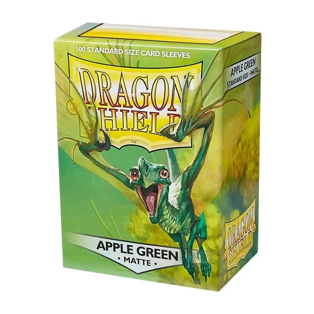 Fundas Standard Matte Verde Manzana (100 fundas) Dragon Shield.
