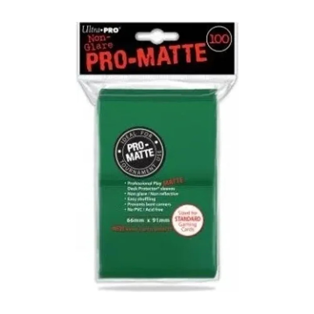 Fundas Standard Pro Matte Verde (100 fundas) Ultra Pro.
