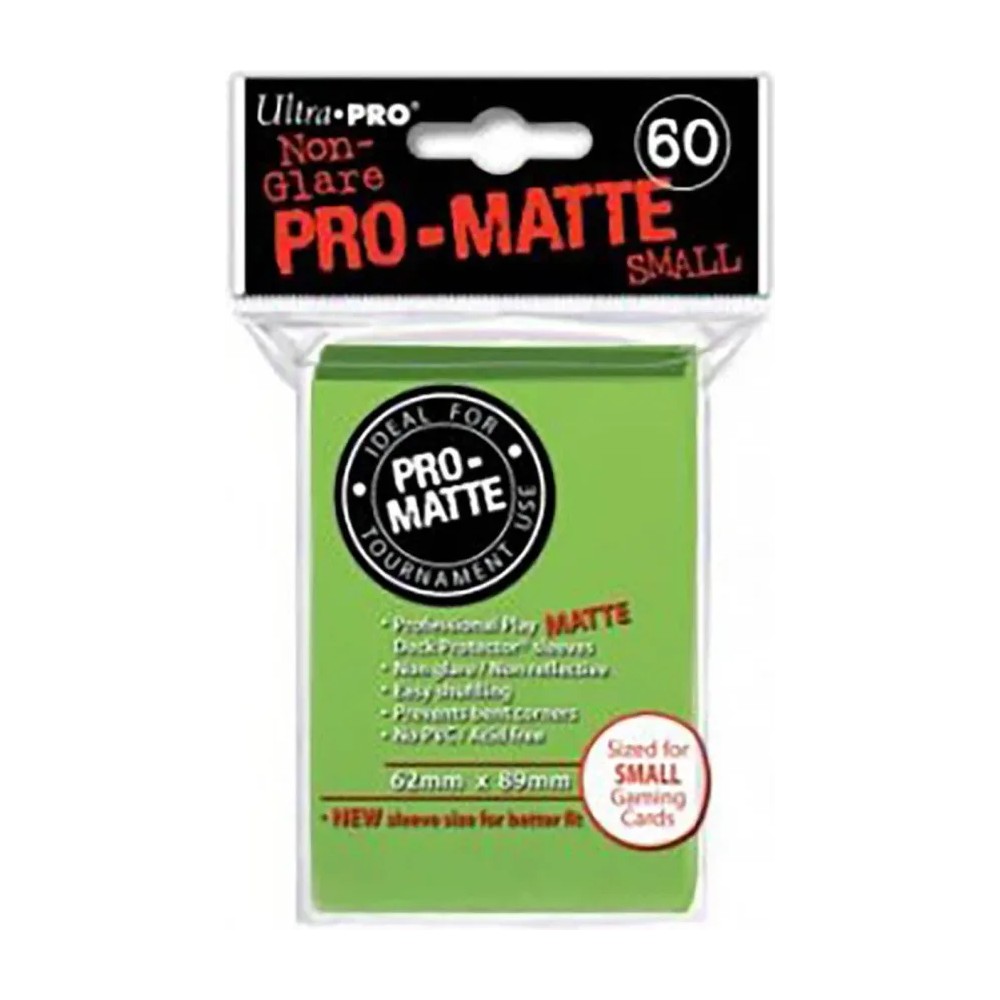 Fundas Small 62mm x 89mm Pro Matte Verde Lima (60 fundas) Ultra Pro.