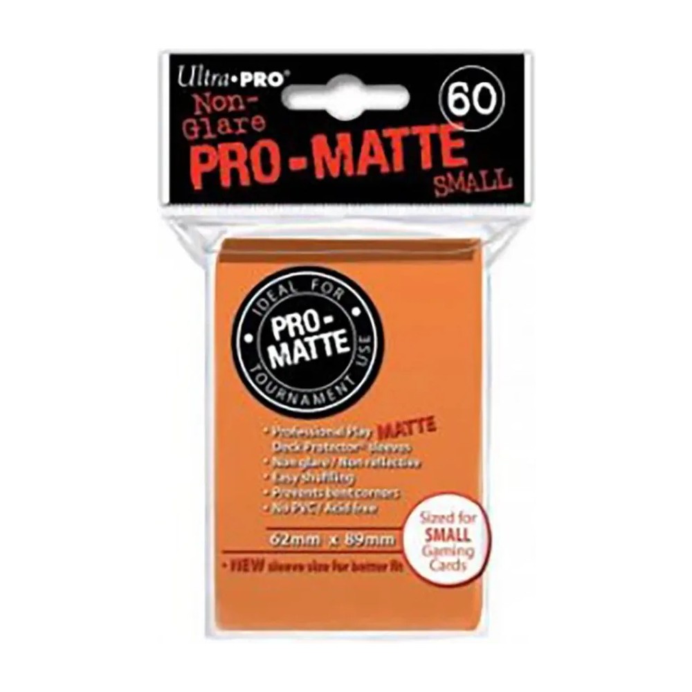 Fundas Small 62mm x 89mm Pro Matte Naranja (60 fundas) Ultra Pro.