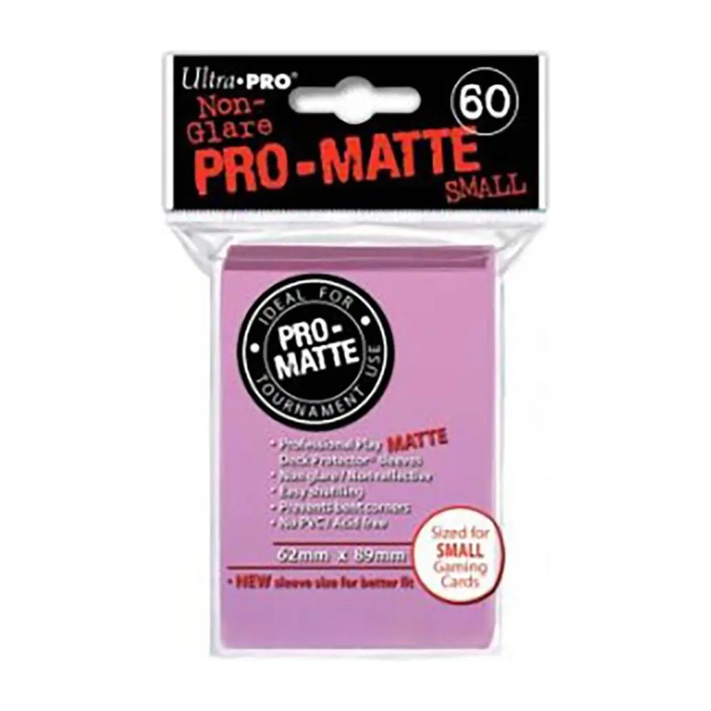 Fundas Small 62mm x 89mm Pro Matte Rosa (60 fundas) Ultra Pro.