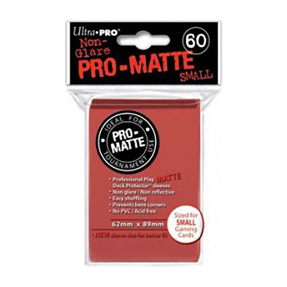 Fundas Small 62mm x 89mm Pro Matte Rojo (60 fundas) Ultra Pro.