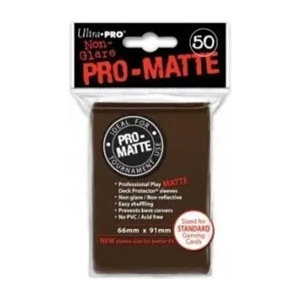 Fundas Standard Pro Matte Marrón (50 fundas) Ultra Pro.