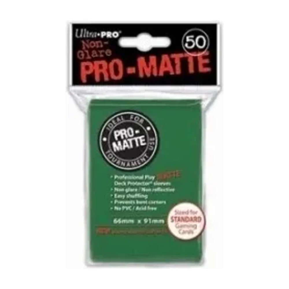 Fundas Standard Pro Matte Verde (50 fundas) Ultra Pro.