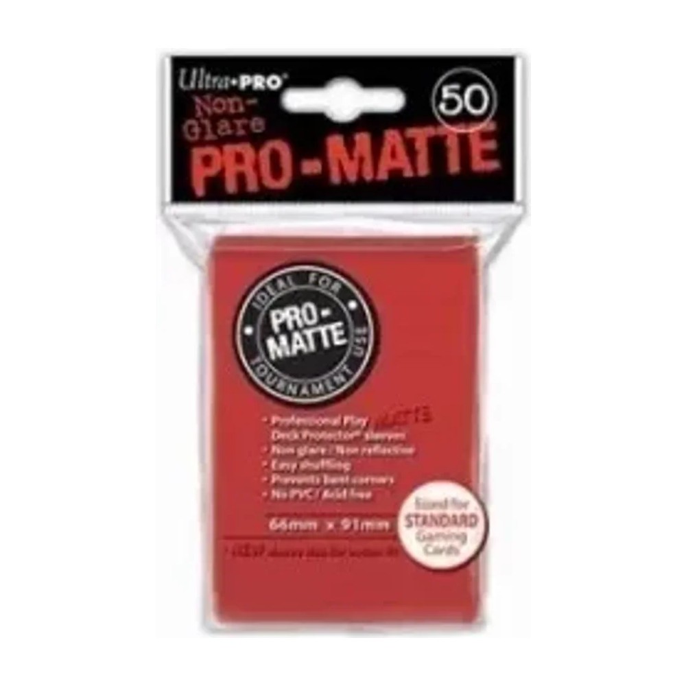 Fundas Standard Pro Matte Rojo (50 fundas) Ultra Pro.