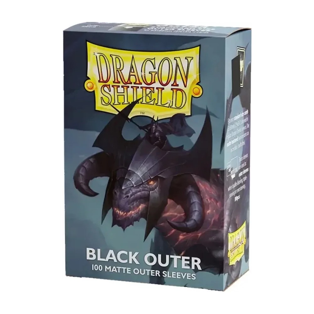 Fundas Standard Outer Sleeves Black — Standar Size (100 fundas) Dragon Shield