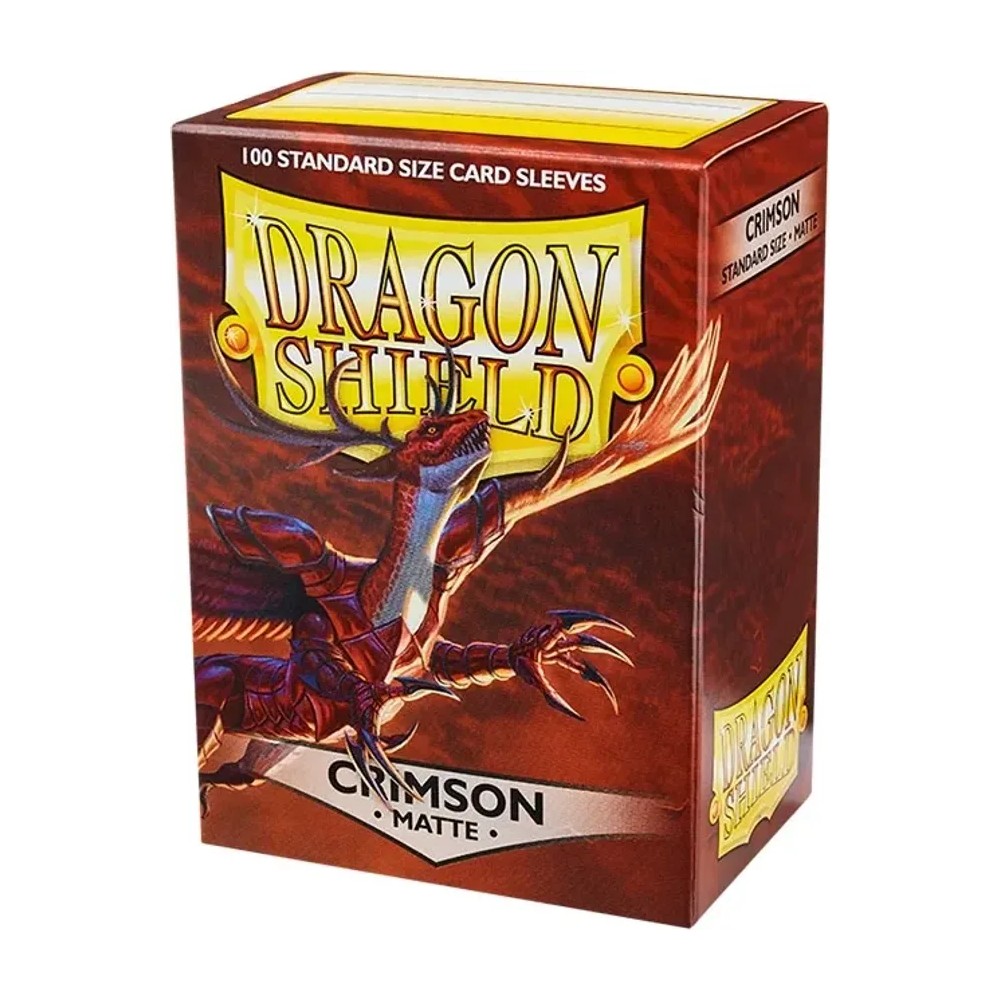 Fundas Standard Matte Crimson Rojo (100 fundas) Dragon Shield.