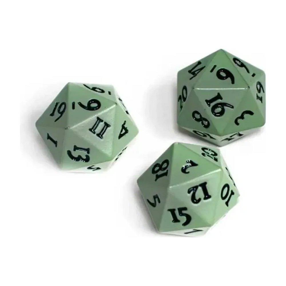 Dados Vivid Heavy Metal D20 Dice (2 unidades) Cool Matcha