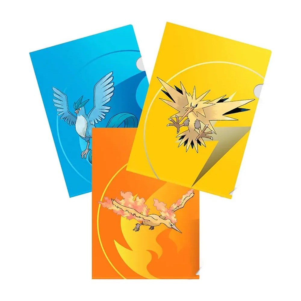 Pack 3 Carpetas de torneo de Pokémon Zapdos, Moltres y Articuno