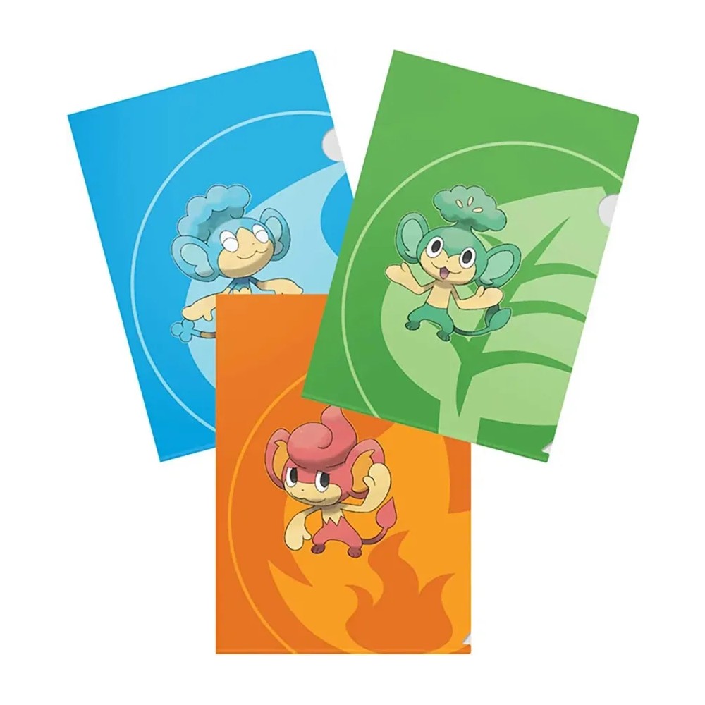 Pack 3 Carpetas de torneo de Pokémon Pansear, Pansage y Panpour