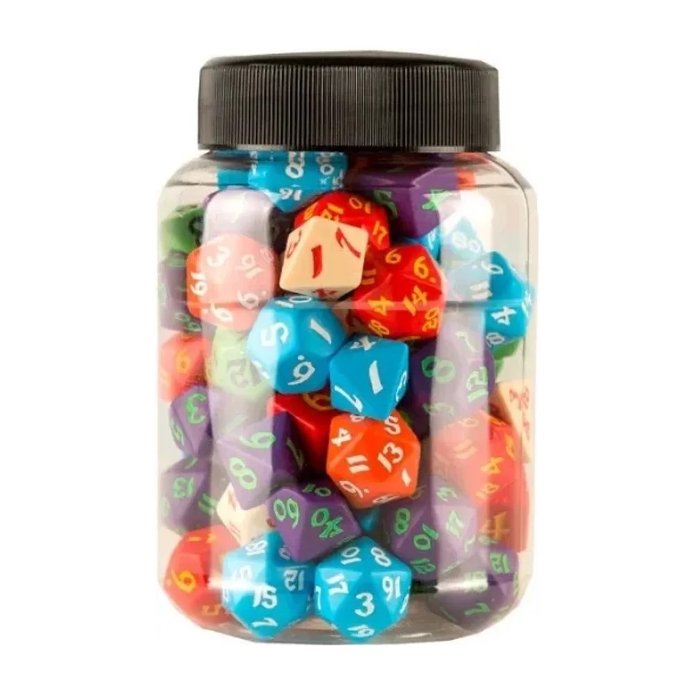Bote de Dados Round Jar of Classic RPG Dice (80 unidades)