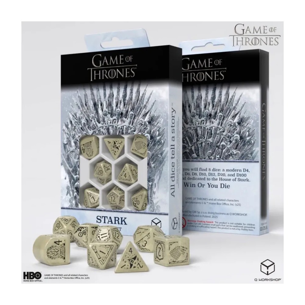 Dados Stark (8 unidades) Juego de Tronos