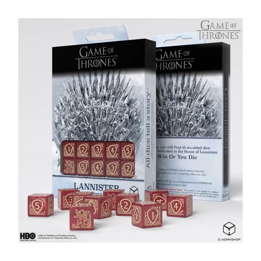 Dados Lannister 10xD6 (10 unidades) Juego de Tronos
