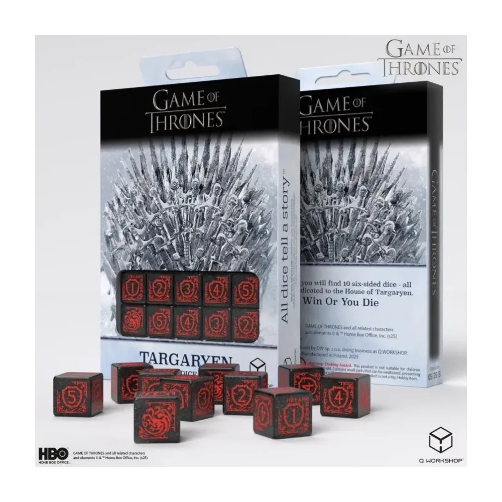 Dados Targaryen 10xD6 (10 unidades) Juego de Tronos