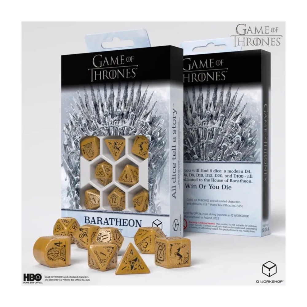 Dados Baratheon (8 unidades) Juego de Tronos