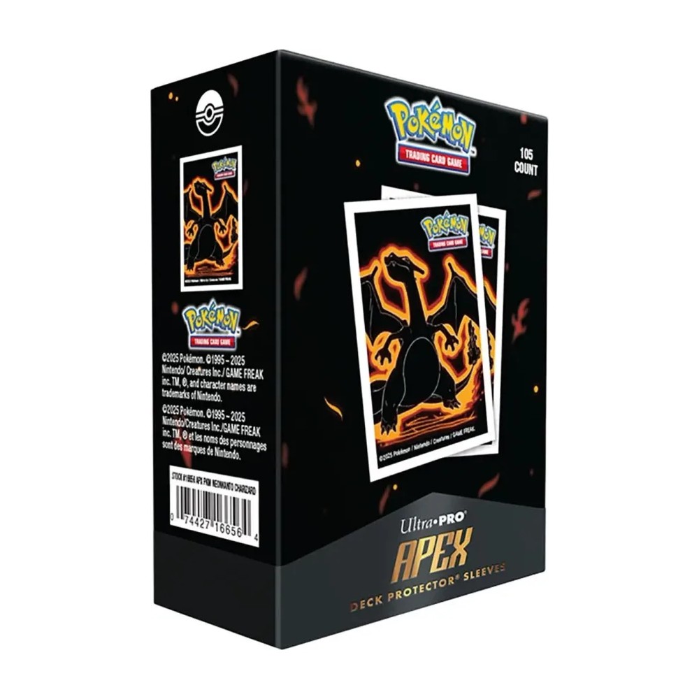 Fundas Standard 105ct Apex Deck Protector Sleeves Charizard Neon Kanto Pokémon