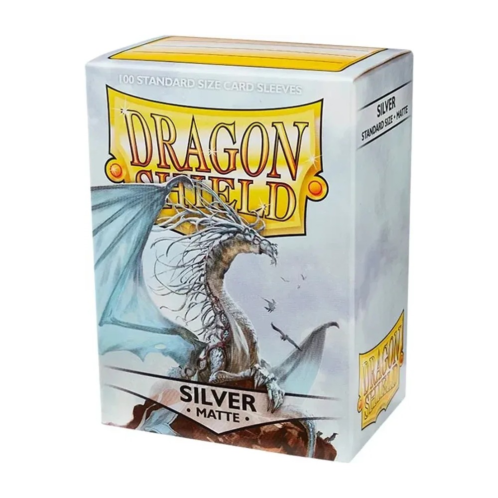 Fundas Standard Matte Plata (100 fundas) Dragon Shield.
