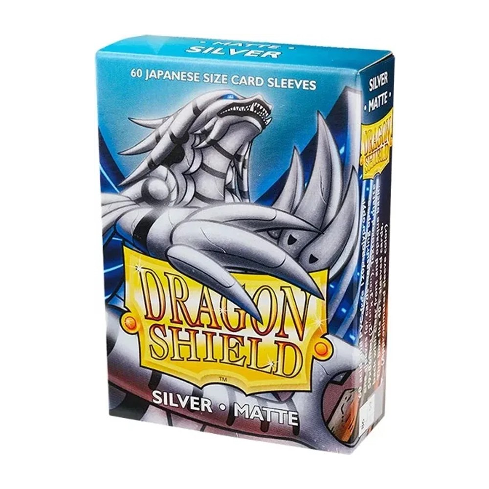Fundas Small 59mm x 86mm Japanese Matte Plata (60 fundas) Dragon Shield.