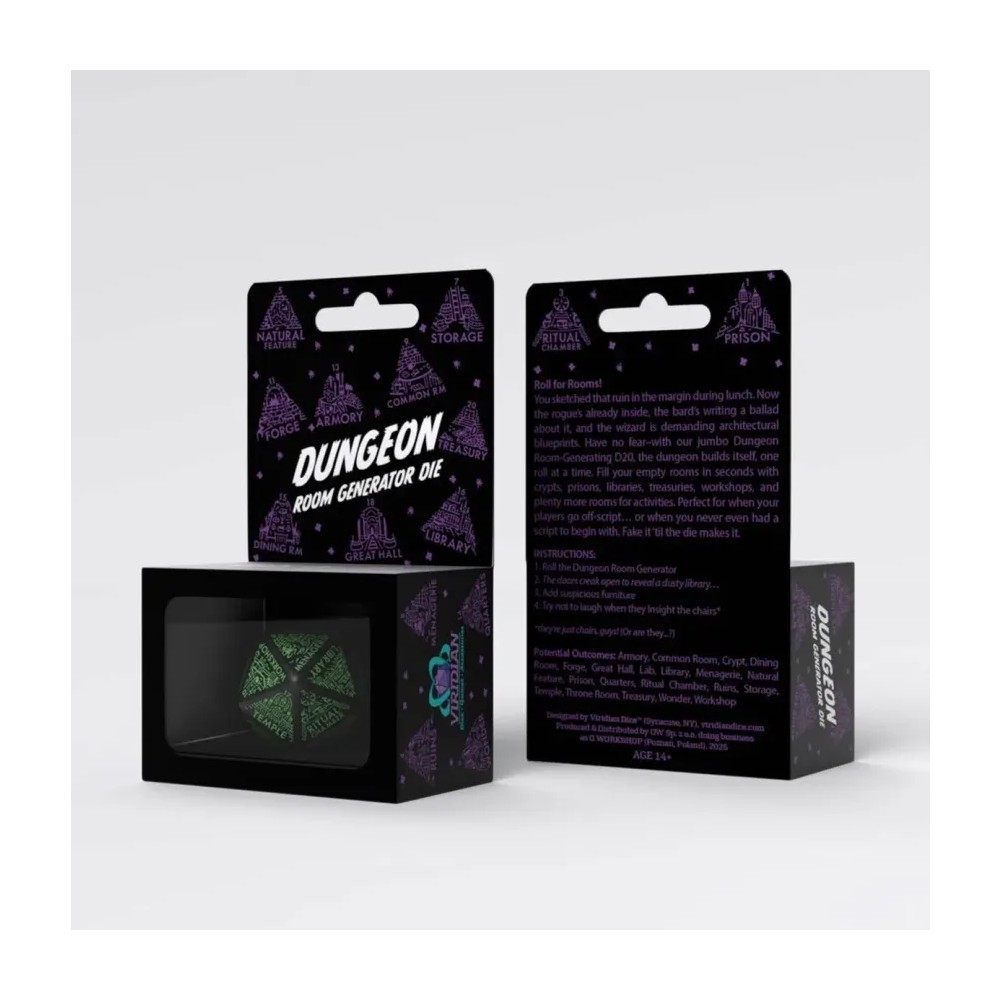 Dado Dungeon Generator Negro y Verde