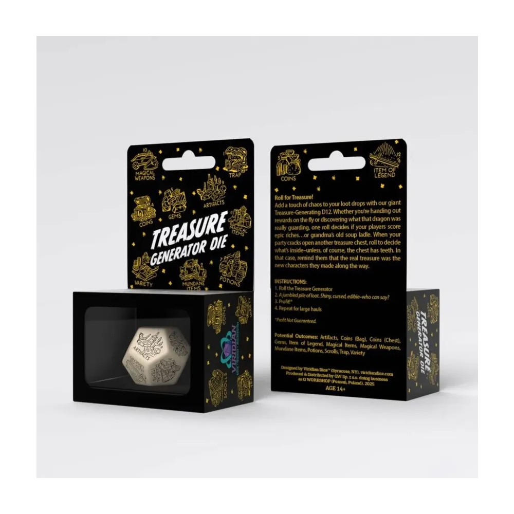 Dado Treasure Generator Beige y Negro