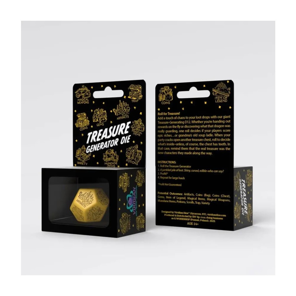 Dado Treasure Generator Amarillo y Negro