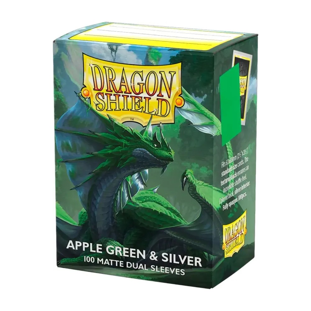 Fundas Standard Matte Dual (100 unidades) Apple Green & Silver