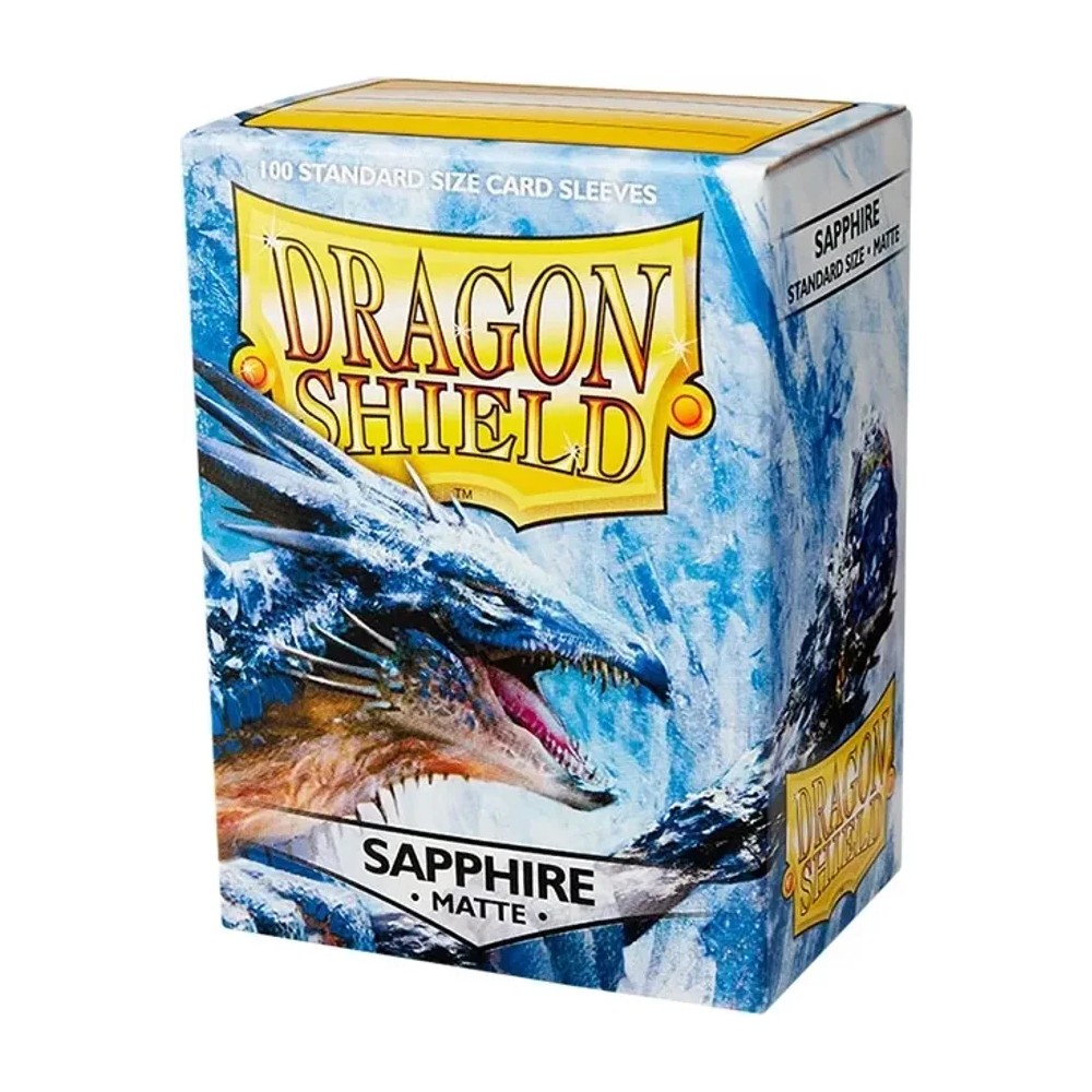 Fundas Standard Sapphire Matte Color Azul (100 fundas) Dragon Shield.