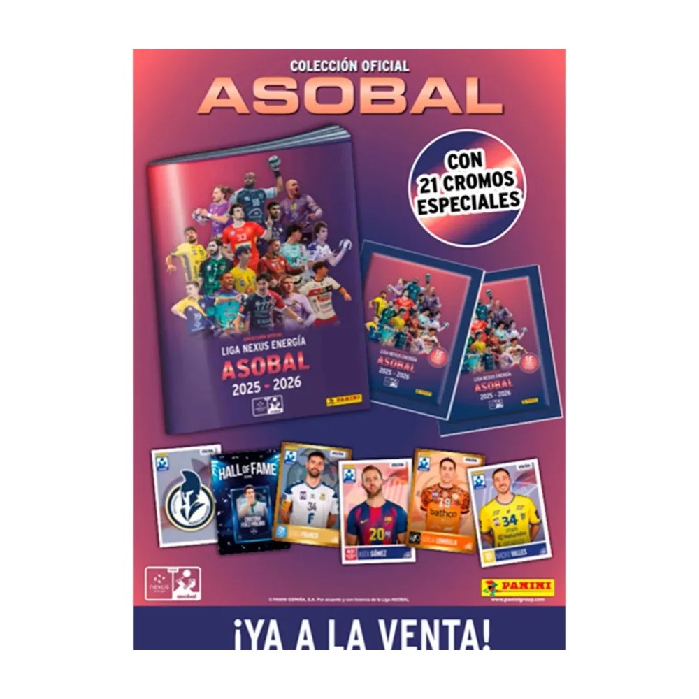 Cartón Liga Asobal 25-26 (Álbum + 4 Sobres) — Panini Cromos