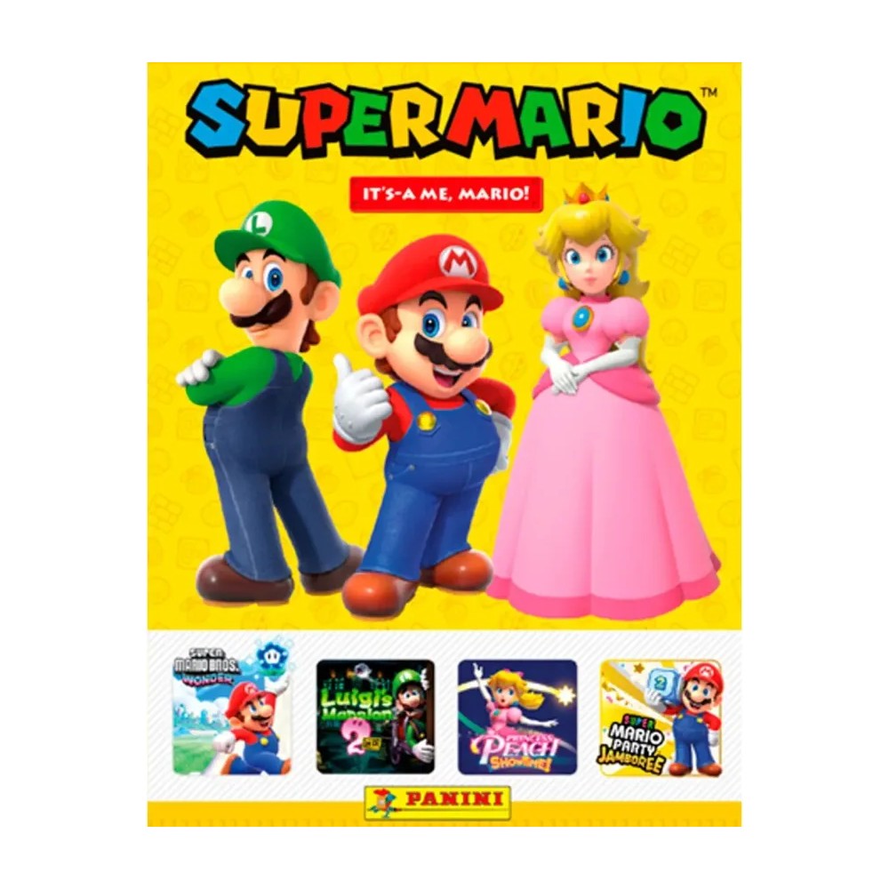 Cartón It´s-a Me, Mario 2026 (Álbum + 4 Sobres) — Super Mario — Panini Cromos